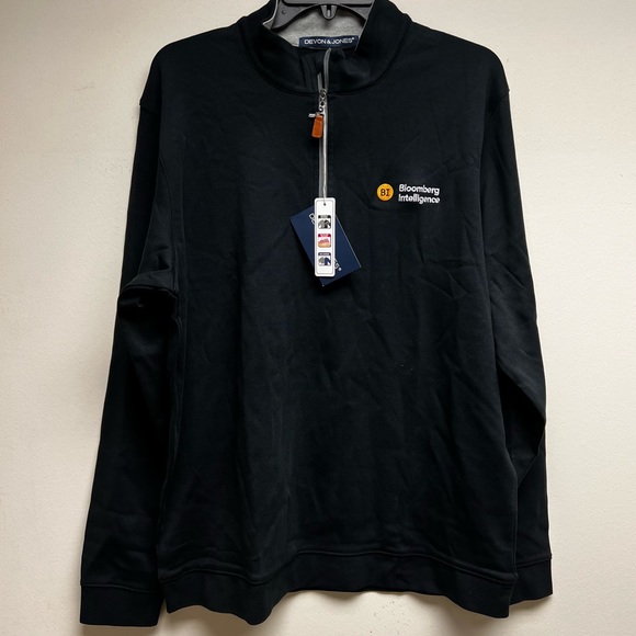 Devon & Jones - DG479 Performance Quarter Zip - Black - Size L - New - Picture 1 of 4